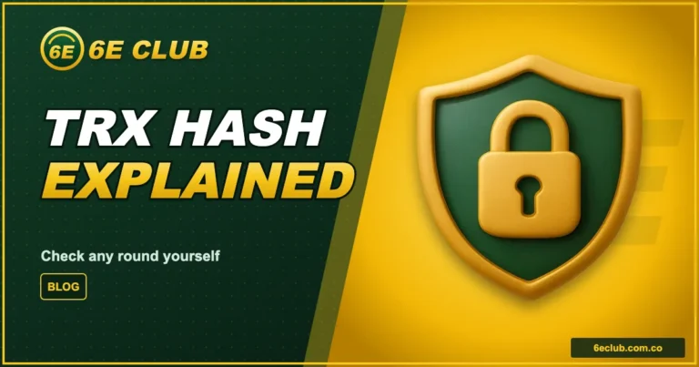 6E Club TRX Hash Results Explained Without Jargon