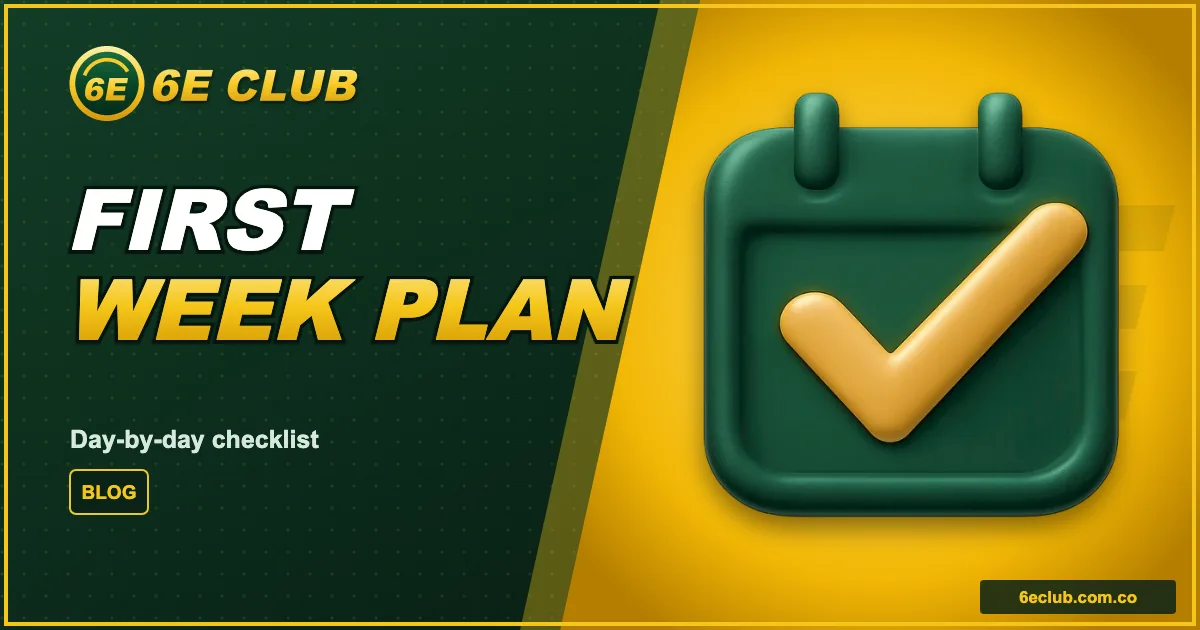 Your First Week on 6E Club: A Day-by-Day Checklist