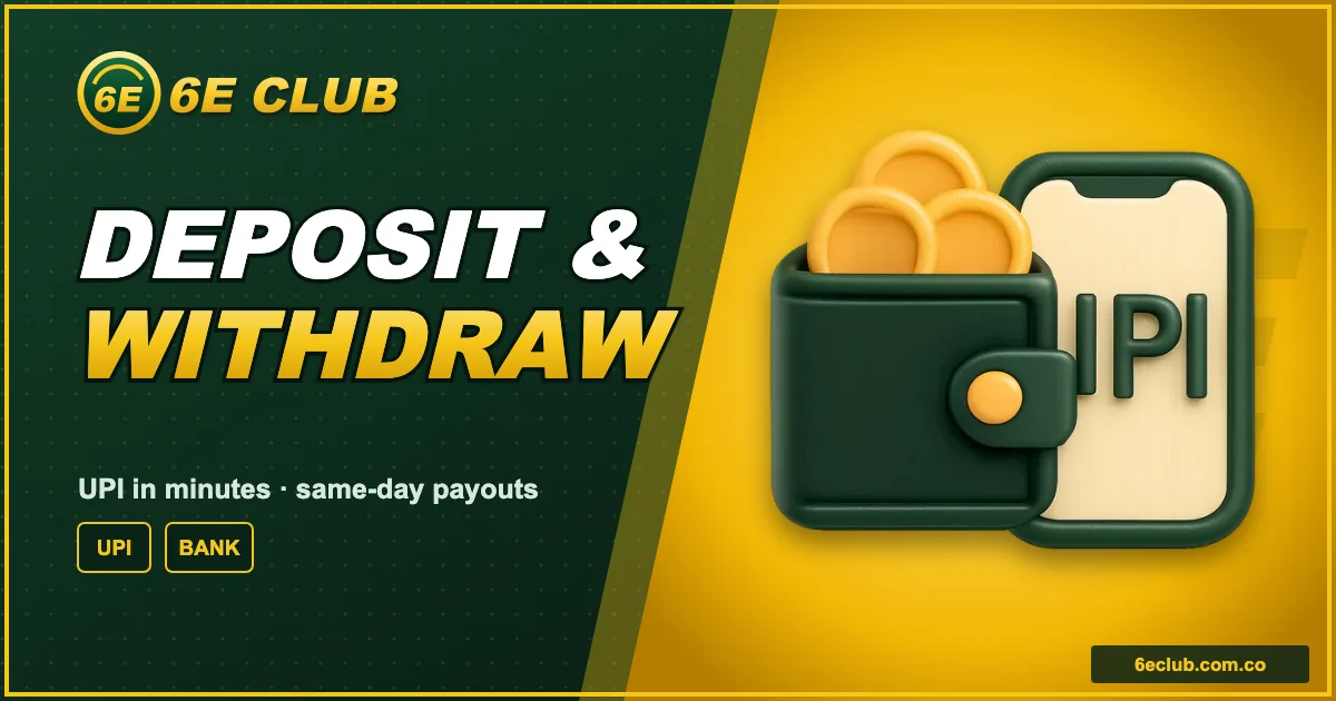 6E Club Deposit & Withdrawal guide banner